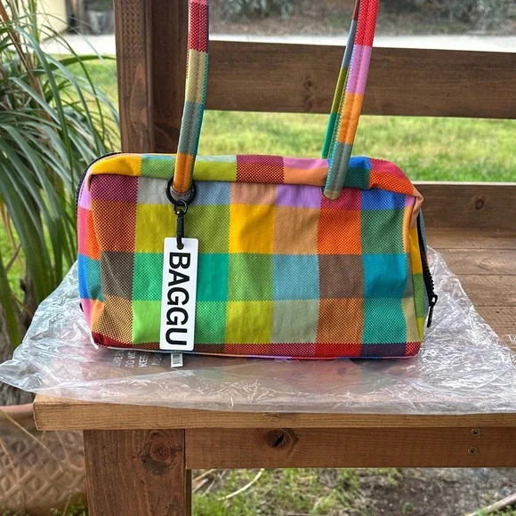 Baggu Madras Bowler Bag - Picture 1 of 5